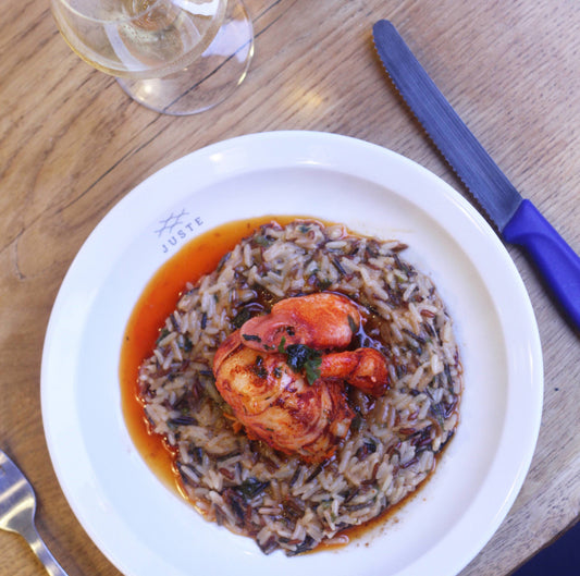 Prêt Chef / Risotto à la laitue de mer et homard rôti