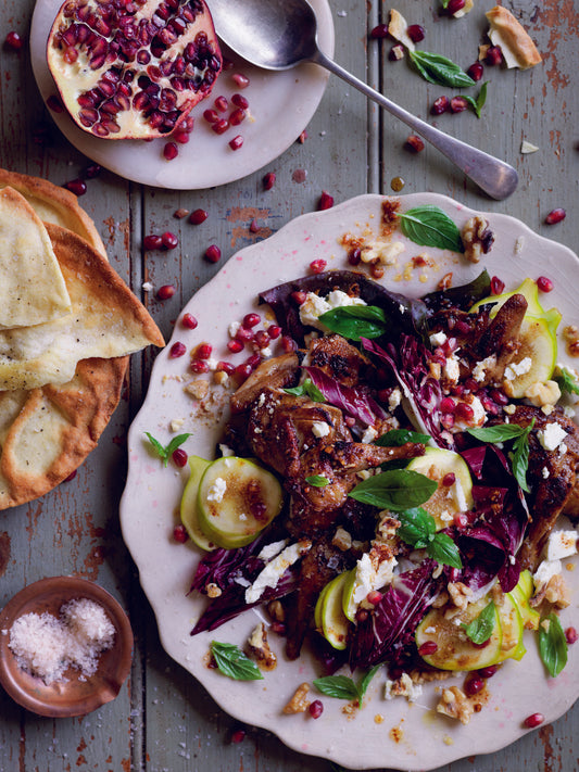 À table / Salade de cailles figues et grenades