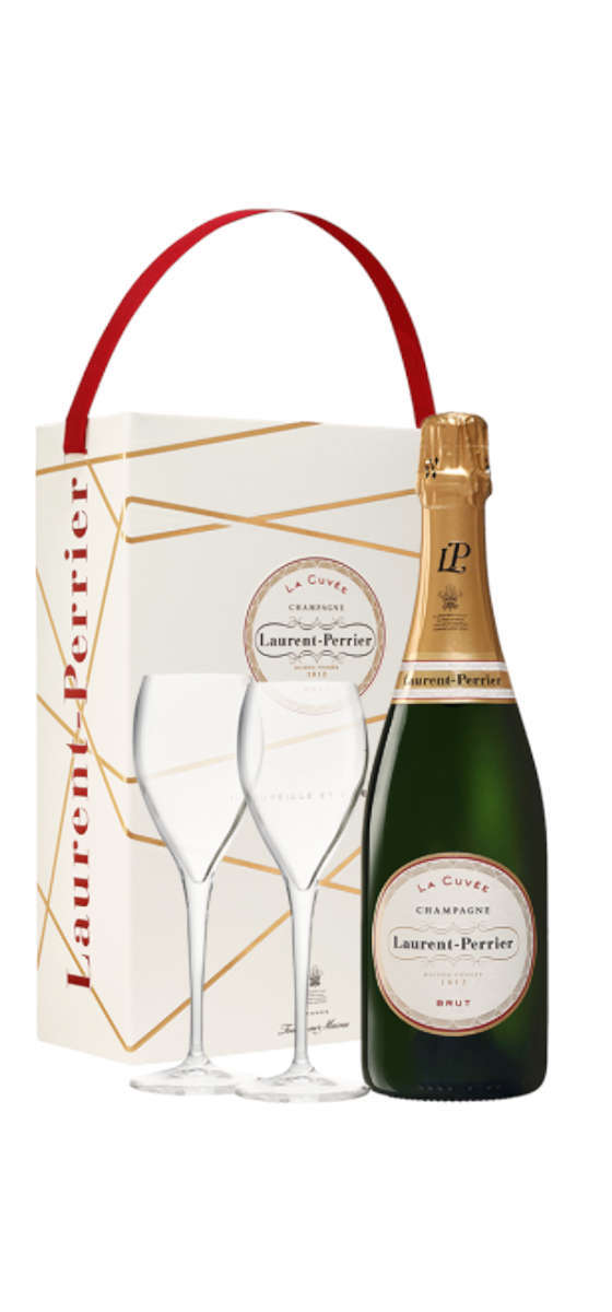 Maison Laurent-Perrier - La Cuvée Brut & 2 flûtes - AOP Champagne - Le champagne