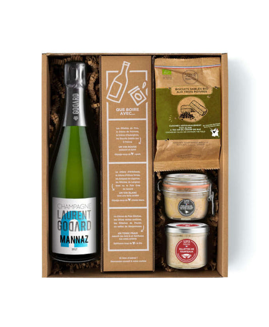 Coffret Prestige - Foie Gras & Champagne Mannaz Brut