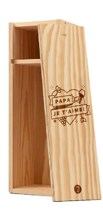 Caisse en bois "Papa je t'aime"